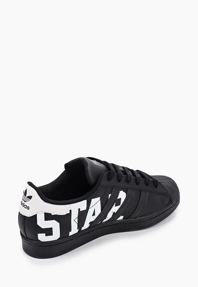 Adidas Superstar, черный с белым, кожа, мужские