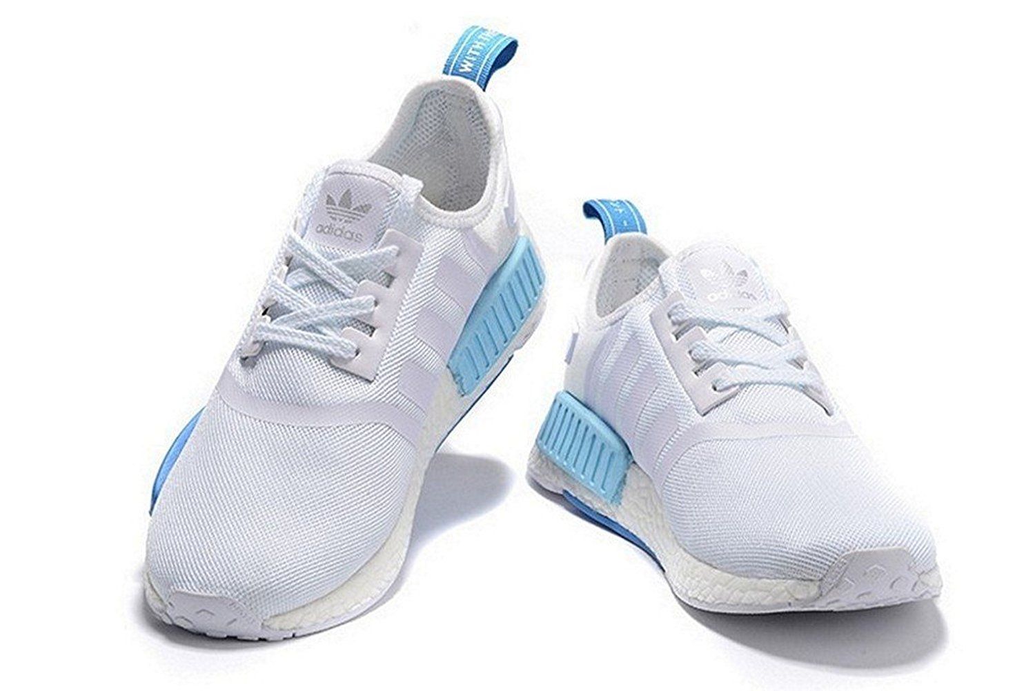 Adidas NMD R1, белый, мятный, текстиль, полиуретан, женские