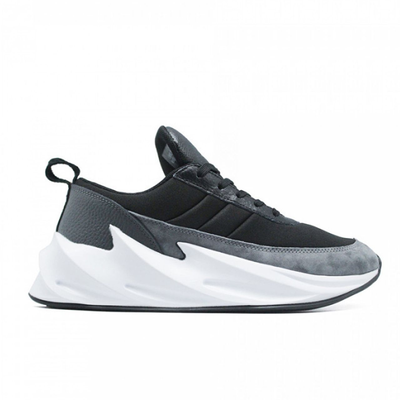 Adidas Sharks Black/Grey/White, черный, серый, белый, нейлон, текстиль, замша, мужские, женские