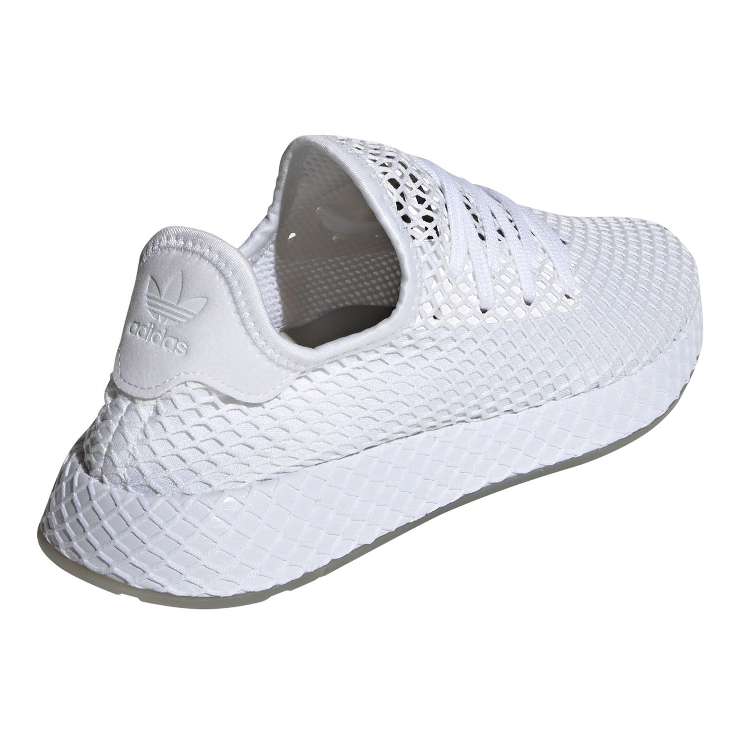 Adidas Deerupt Runner White, белые, нейлон, мужские, женские