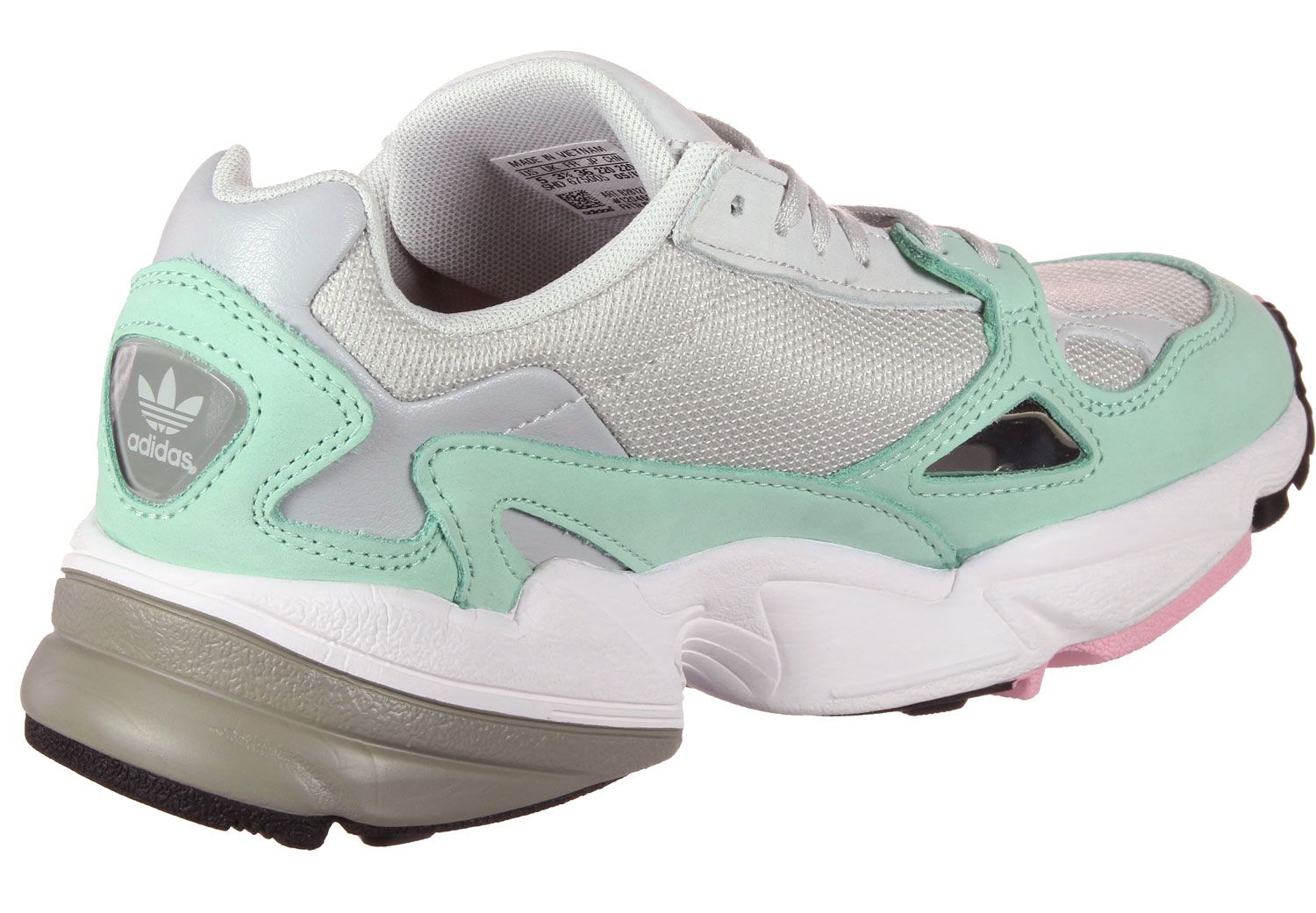 Adidas falcon grey green pink on sale