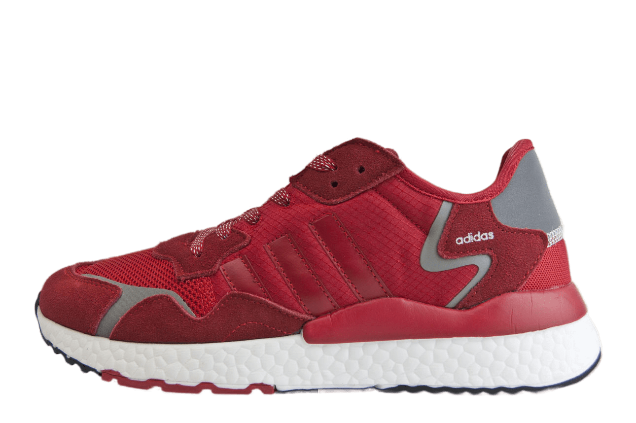 Adidas Nite Jogger, красные, нейлон, текстиль, замша, мужские