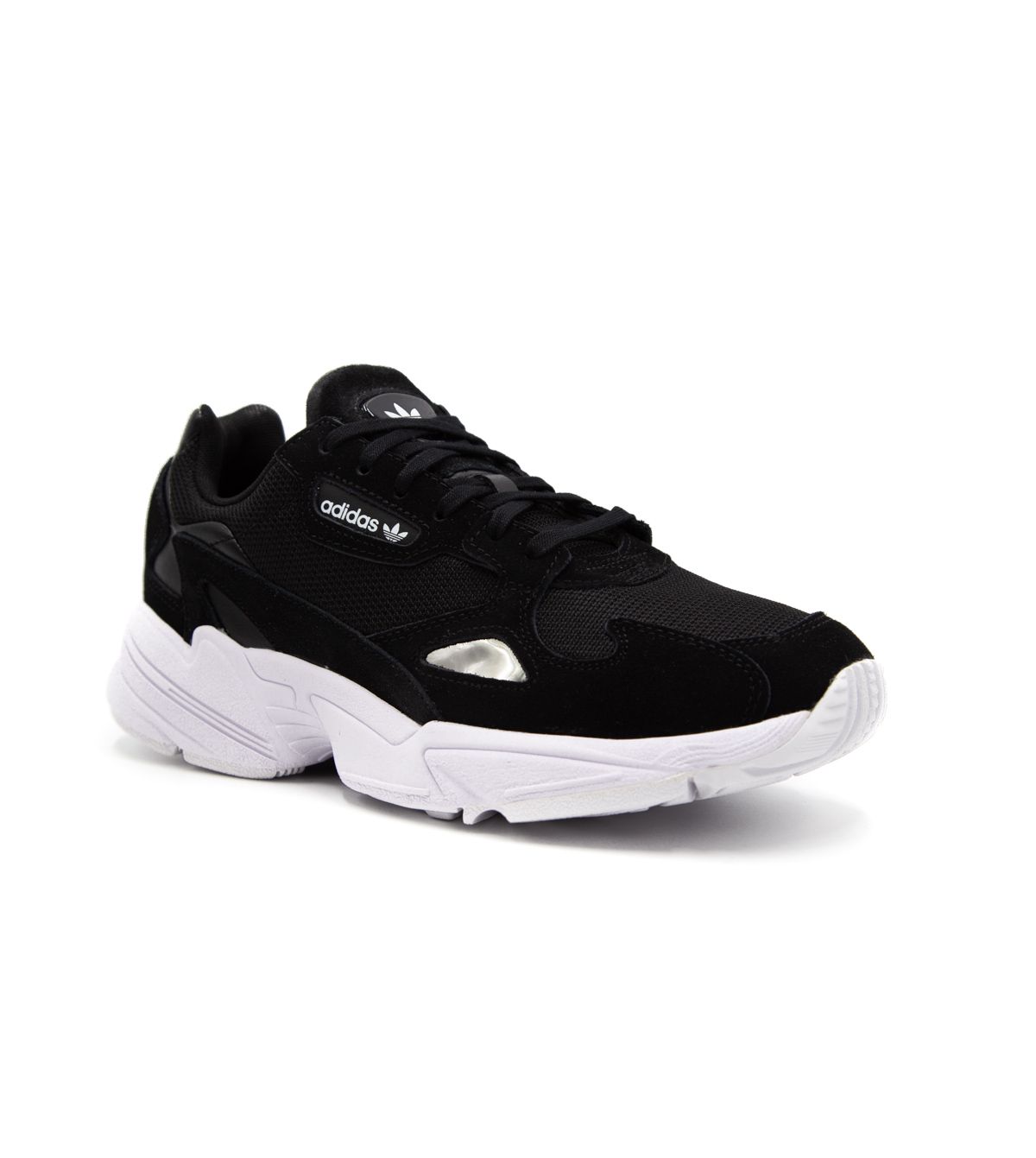 Adidas Falcon, белый, черный, нейлон, замша, женские